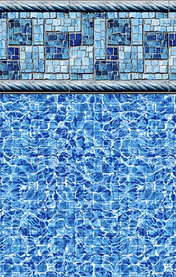 Summer River White pool liner bright